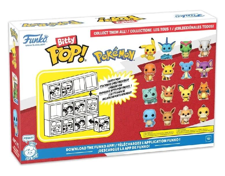 POKEMON BITTY POP! VINYL FIGURE 4-PACK SERIES 1 2 CM